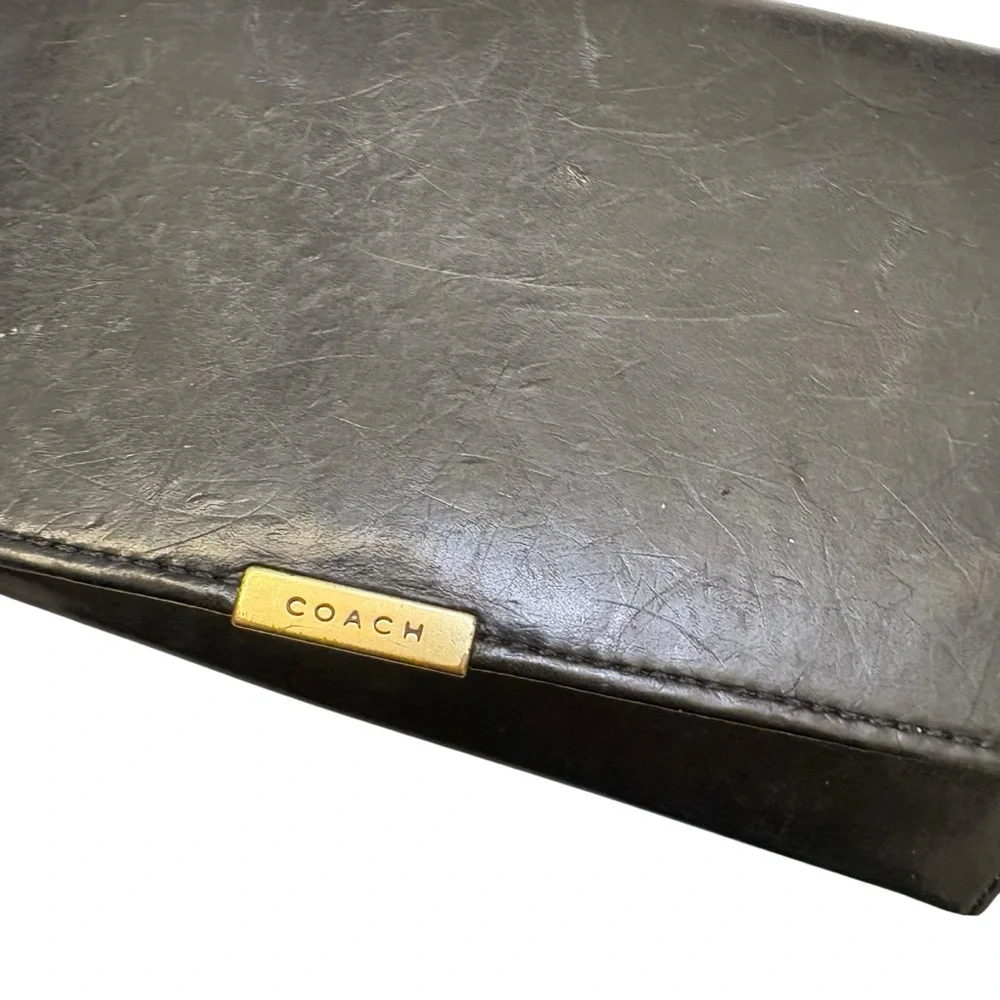 Coach vintage black Leather clutch Wallet